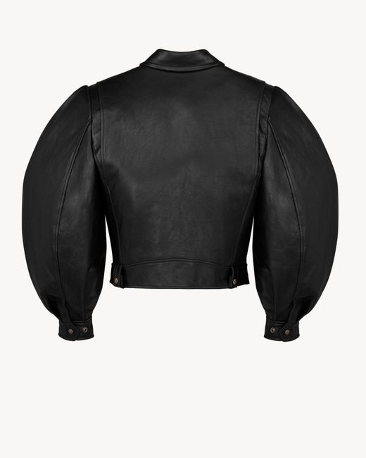 Saint Laurent Black Balloon-Sleeve Jacket