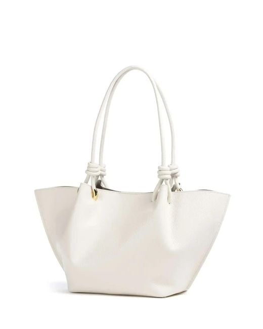 Coccinelle White Finn Medium Tote Bag