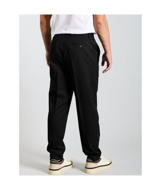 Briglia 1949 Black Casual Trousers With Belt Loops