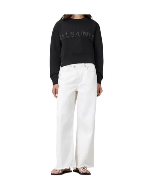 AllSaints Black Embellished Sweatshirt