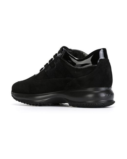 Hogan Black Interactive Lace-Up Sneakers