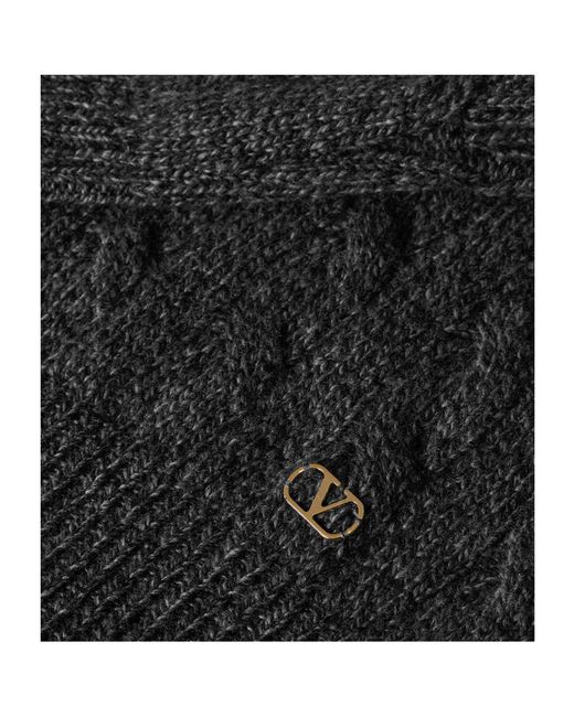 Valentino Black Crew Neck Knit Sweater