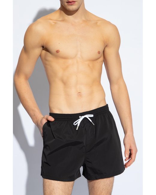 DSquared² Black Logo Swimming Trunks for men