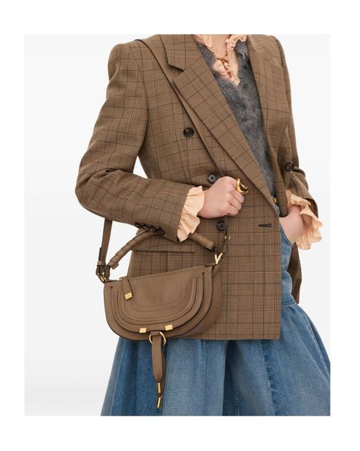 Chloé Brown Chloé Mini Marcie Shoulder Bag