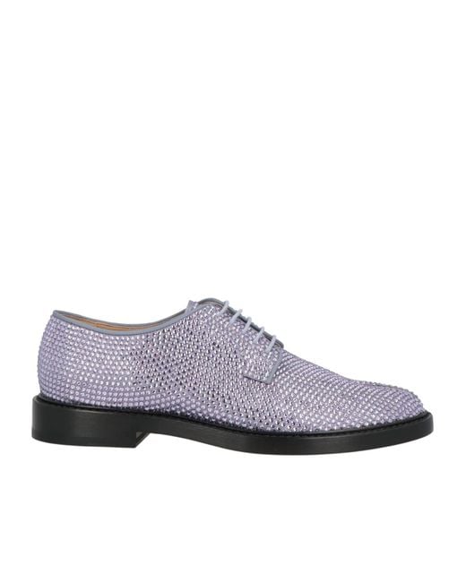 Maison Margiela Purple Round Toe Derby Shoes