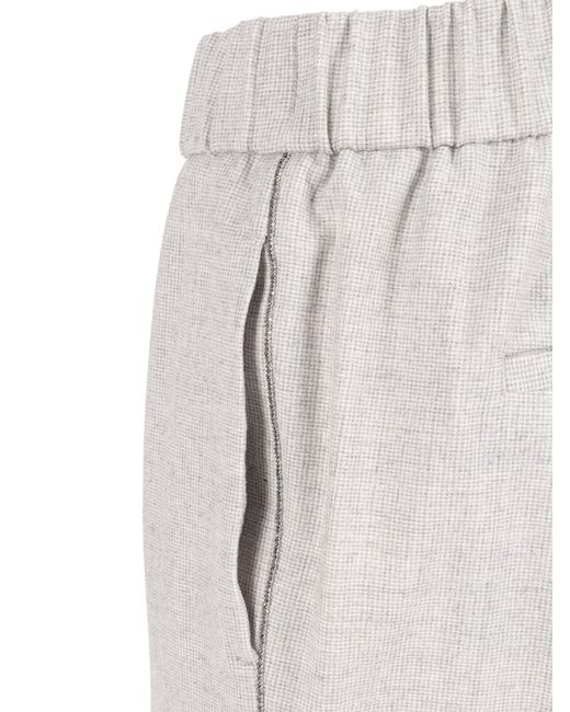 Peserico Gray Elastic-Waist Trousers