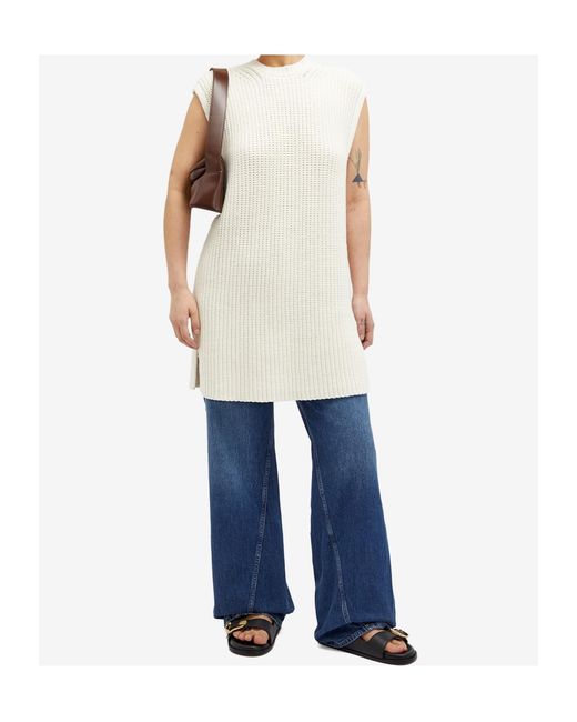 Anine Bing White Olivier Cable-Knit Vest