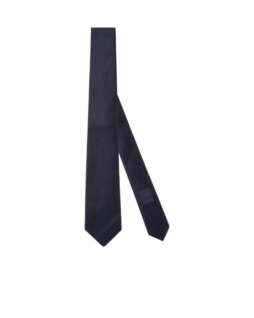 Gucci Blue Silk Tie With Interlocking G for men