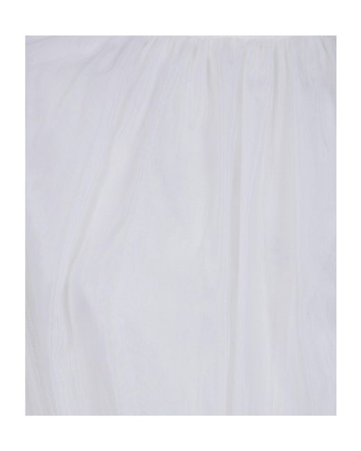 Semicouture White Pleated Blouse