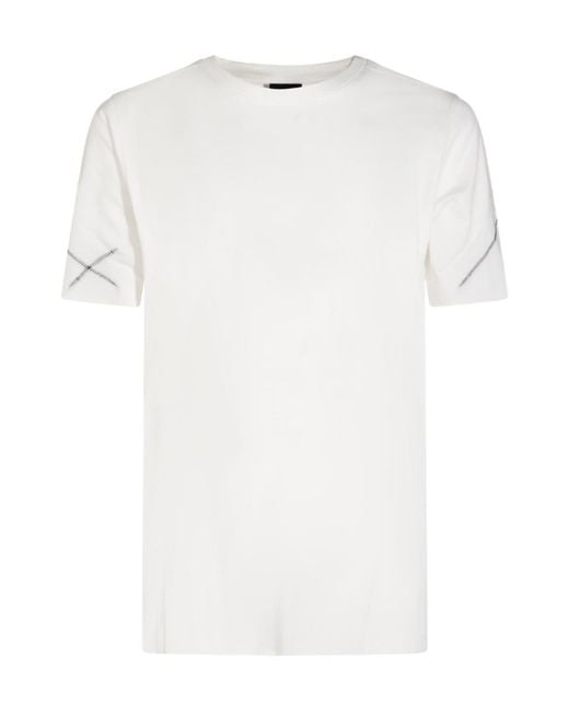 Thom Krom White Contrast Stitch T-Shirt for men