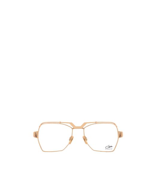 Cazal White Pilot-Frame Glasses for men