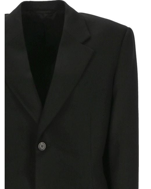 Balenciaga Black Single-Breasted Blazer
