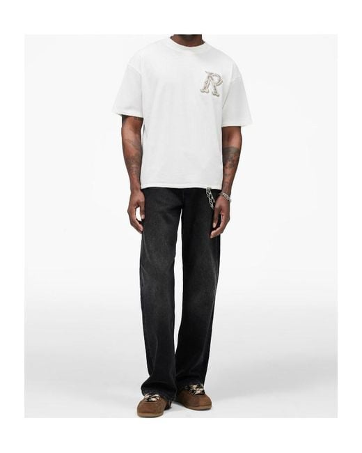 Represent White Western Logo T-Shirt for men