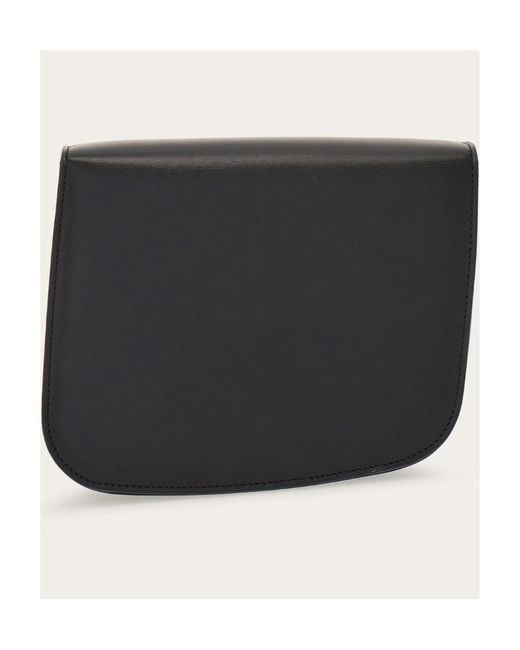Ferragamo Black Flip Shoulder Bag