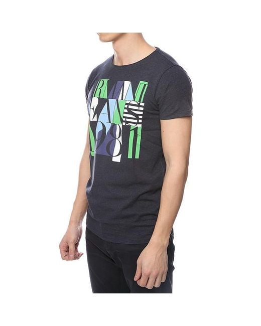 Armani Jeans Gray Logo Details T-Shirt for men