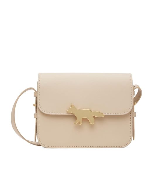 Maison Kitsuné Natural Logo Shoulder Bag