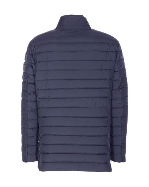 Save The Duck Blue Padded High-Neck Jacket for men