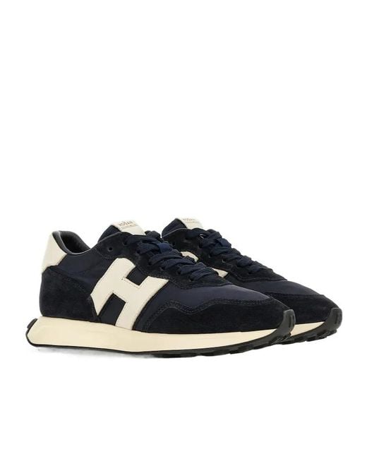 Hogan Blue H601 Lace-Up Sneakers for men