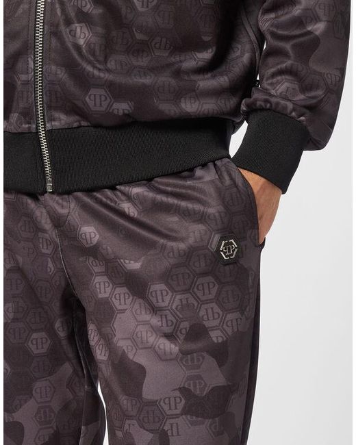 Philipp Plein Brown Camouflage Monogram Tracksuit for men