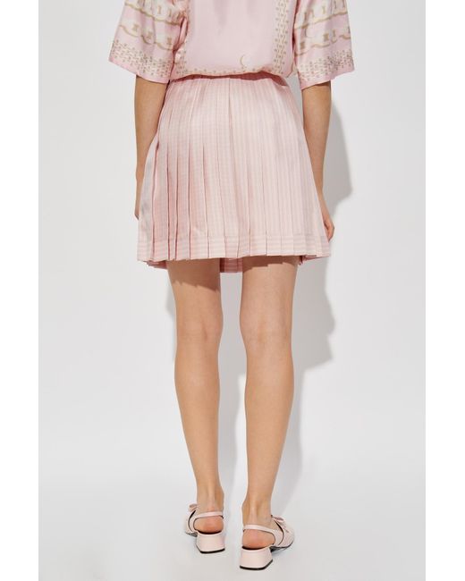 Versace Pink Pleated Mini Skirt