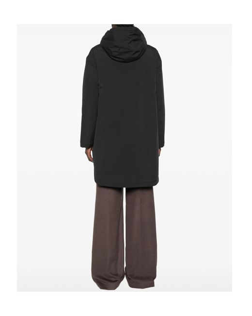 Herno Black Long-Sleeve Hooded Down Jacket