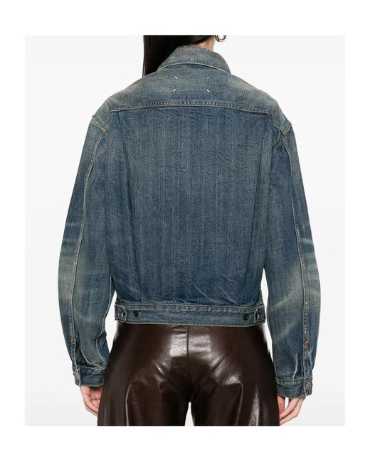 Maison Margiela Blue Distressed Denim Jacket