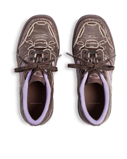 Balenciaga Brown Hamptons Medium Worn-Out Sneakers