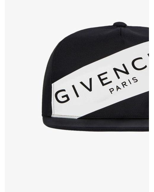 Givenchy Black Logo Snapback Cap for men