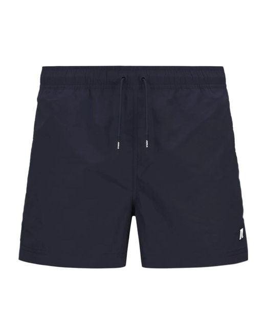 K-Way Blue Mellow Cargo Swim Shorts for men