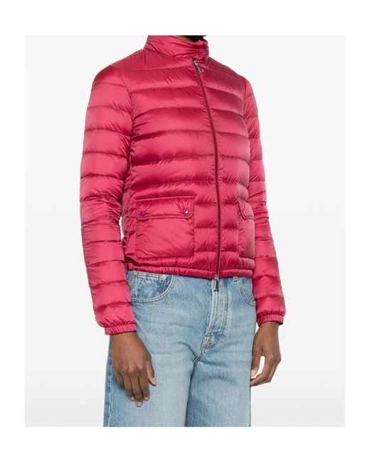 Moncler Red Lans Zip-Up Short Padded Jacket