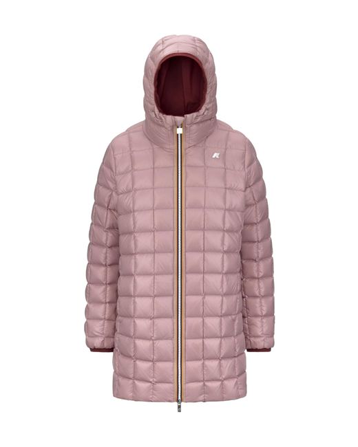 K-Way Red Sophie Hooded Reversible Parka