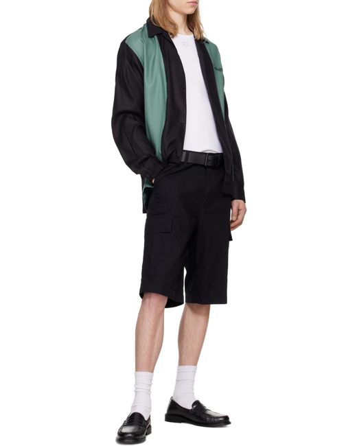 Carhartt Black Logo-Patch Knee-Length Cargo Shorts for men