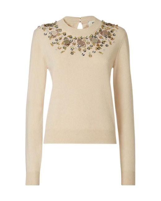 Fendi Natural Wool And Cashmere Sweater