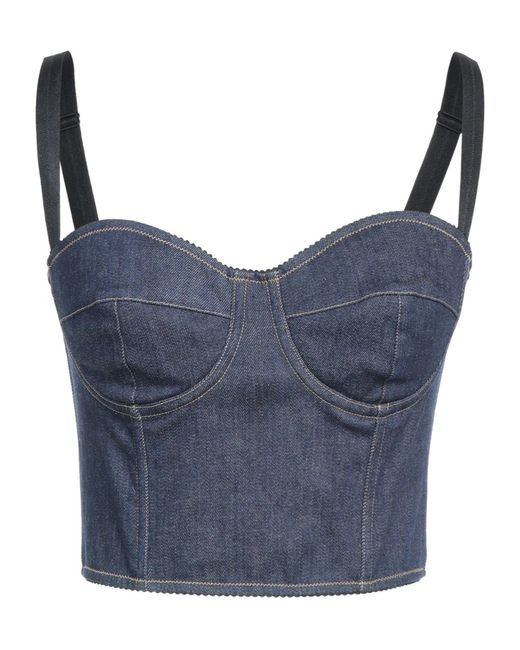 Dolce & Gabbana Blue Simple Denim Top