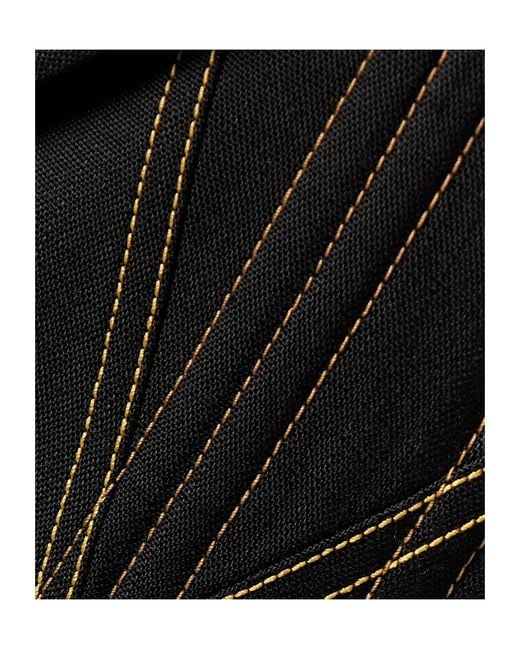 Stella McCartney Black Topstitched Grained Suit Jacket