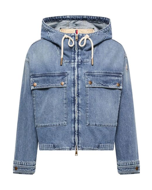 Moncler Blue Ecrevisse 3-In-1 Denim Down Jacket