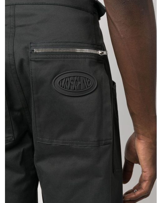 Moschino Gray Pocket Casual Pants for men