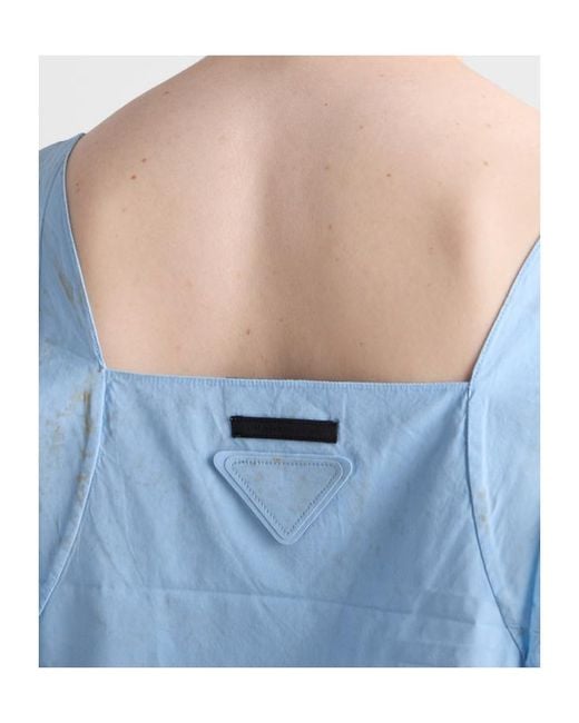 Prada Blue Cotton Top for men