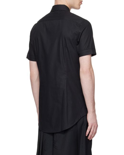 Vivienne Westwood Black Orb Embroidered Short-Sleeved Shirt for men