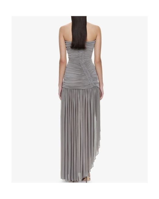 Christopher Esber Gray Arced Orion Strapless Gown