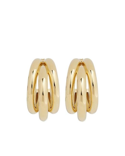 Rabanne Metallic Rabanne Duo Of Hoops And Punk Ear Cuffs