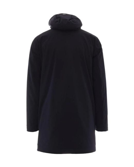 Herno Blue Long-Sleeved Stand-Up Collar Jacket for men
