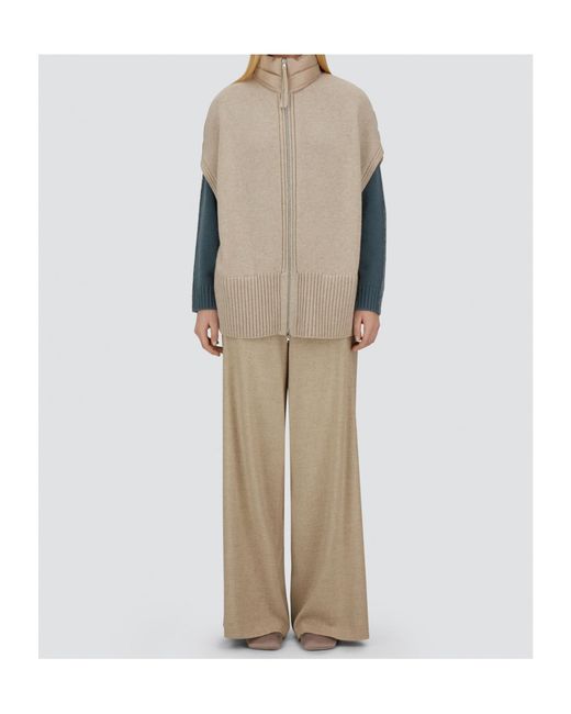 Herno Gray Sleeveless Zip-Front Vest