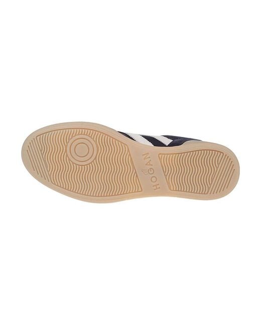 Hogan Blue H357 Monogram Patch Sneakers for men
