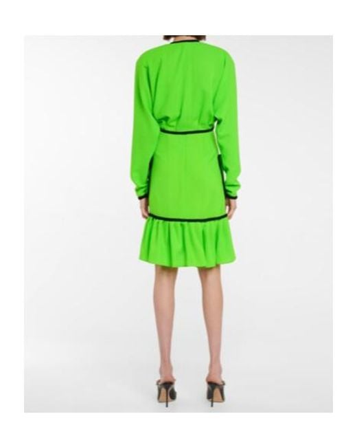 Rodarte Green Embellished Wool Midi Skirt