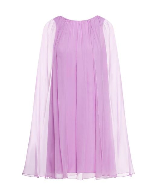 Max Mara Purple Pianoforte Tulle Crewneck Sleeveless Dress