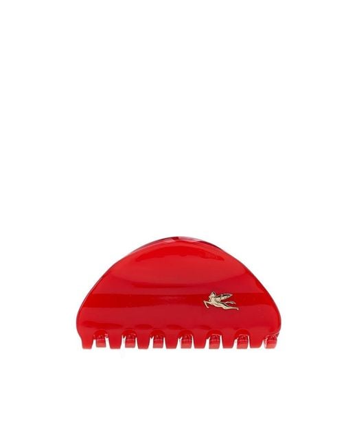 Etro Red Logo Hairpin