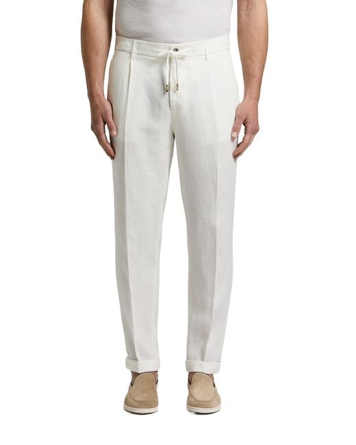 Peserico White Lightweight Jogger Trousers for men