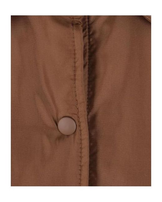Aspesi Brown Buttoned Padded Shirt Jacket