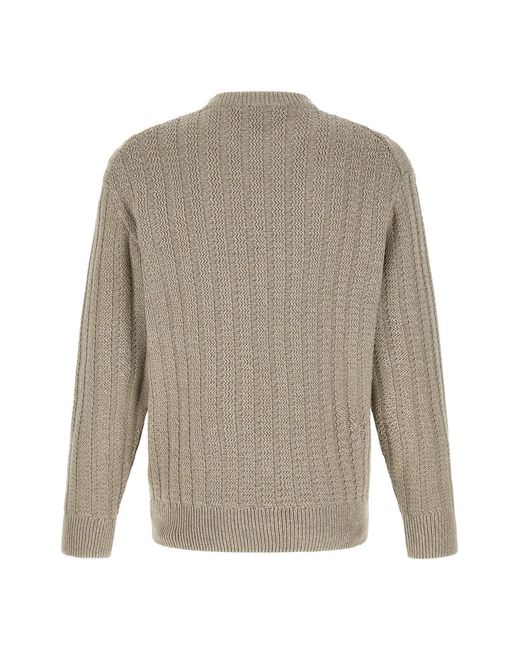 Boss Gray Cotton Sweater for men